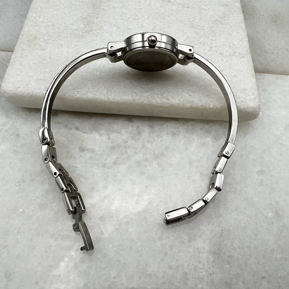 Gorgeous Silver Watch with Face Surrounded by Crystals - Picture 3 of 6